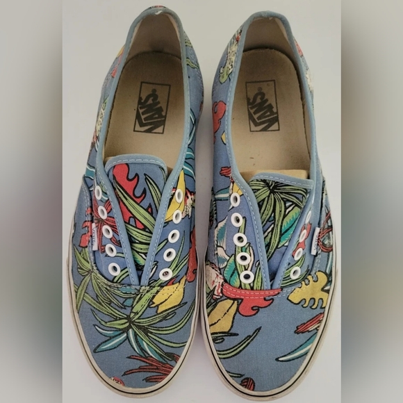 (SOLD)Vintage Vans Van Doren Authentic Blue Parrot Skate Shoes 2013 Mens Size 11 - Picture 2 of 8